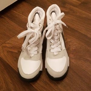 Spiked sneaker like wedges